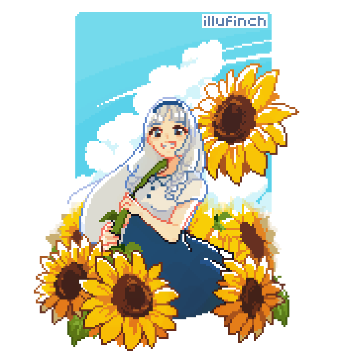 四条貴音 「#pixelart #ドット絵 」|finchのイラスト