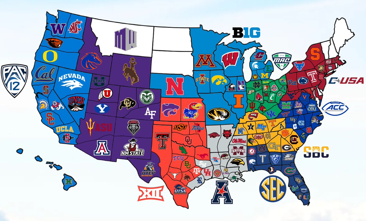College Football Conferences if location mattered