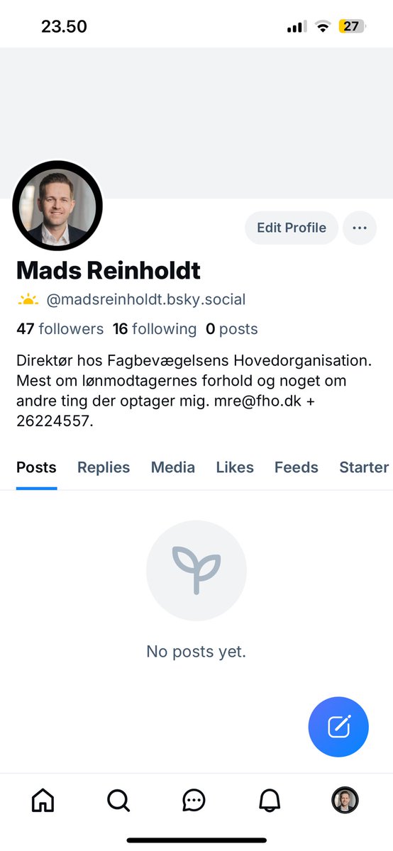 Har som så mange andre valgt at lave en profil på Bluesky. Mit første indtryk: det minder mig om de gode glade twitter-dage. Hurra og kom endelig med derover 🥳
