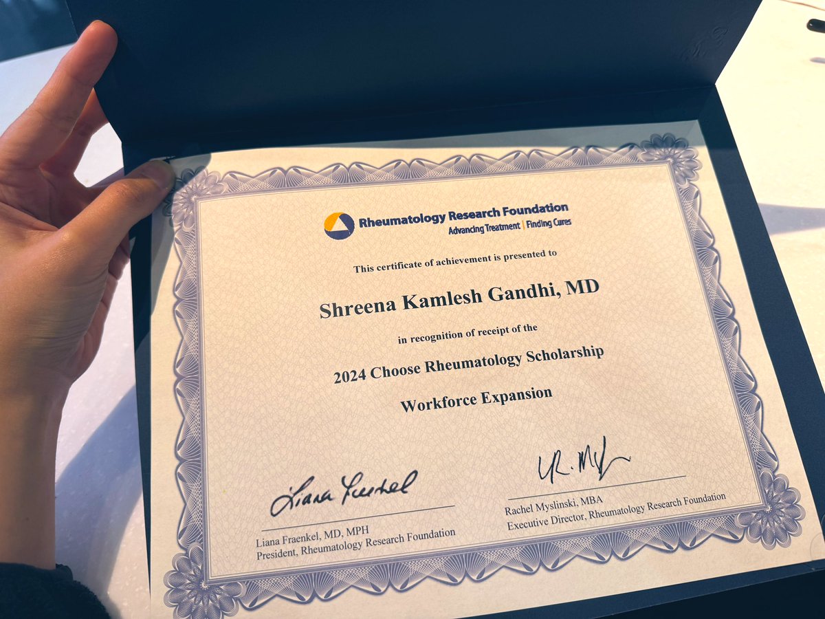 shreenagandhi's tweet photo. Had the best time at the @RheumResearch Awards Luncheon! 🎓✨ Learned about groundbreaking studies and discovered exciting opportunities for funding and expanding rheumatology research. Feeling inspired and motivated for what's ahead!
@Dr_K #ACR2024 #rheumtwitter #MedTwitter https://t.co/PhPwALOT7d