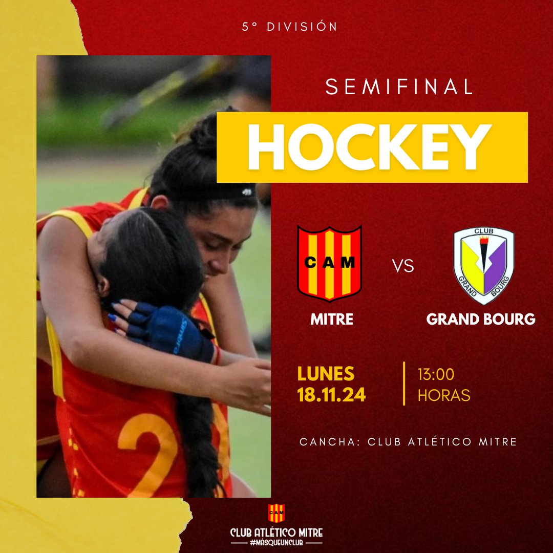 Hockey 🏑 | Play Off 

La 5° y 1° división juegan este fin de semana por un pase a la final
📍Cancha: Club Atlético Mitre

Quinta:
🕜 13:00 hs

Primera:
🕜 17:00 hs

¡Todos a alentar!
#VamosCiclon #MasQueUnclub❤️💛
