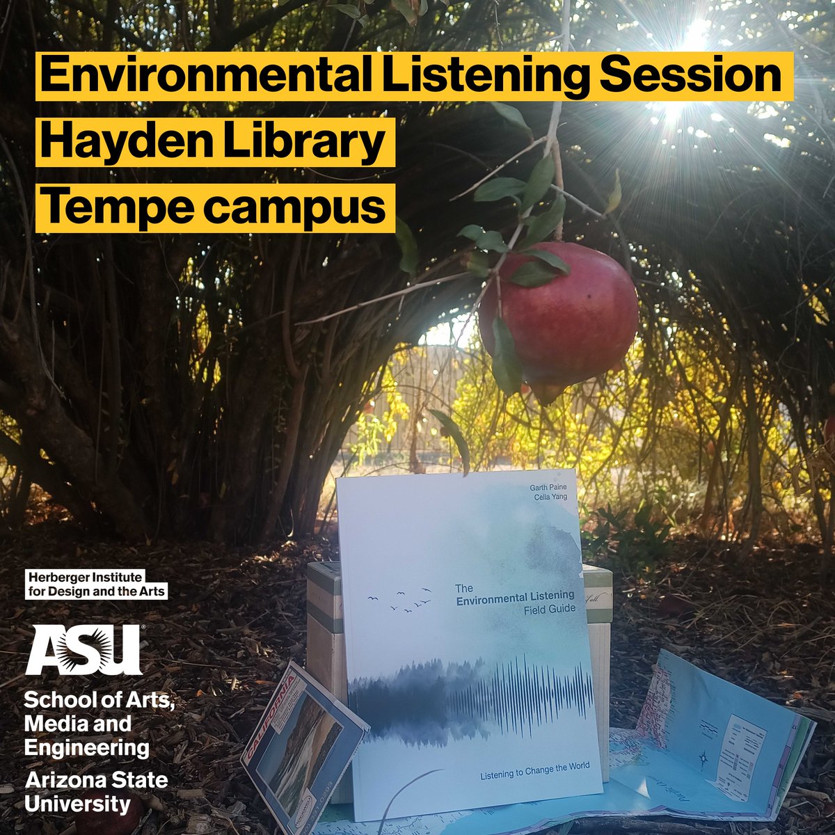 Join the ASU Acoustic Ecology Lab and ASU Library staff as we explore the world of sound and learn the three listening modes. 

The group meets Nov. 13, 20, 27 and Dec. 4 from noon to 1 p.m.

Details: asuevents.asu.edu/event/environm…