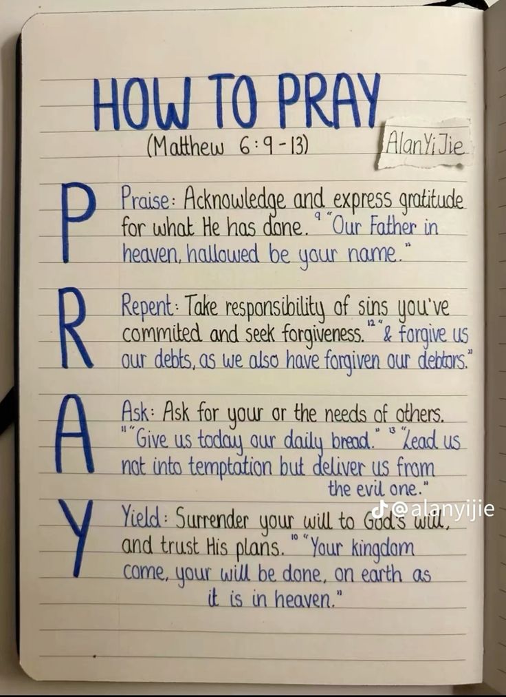 How to pray: