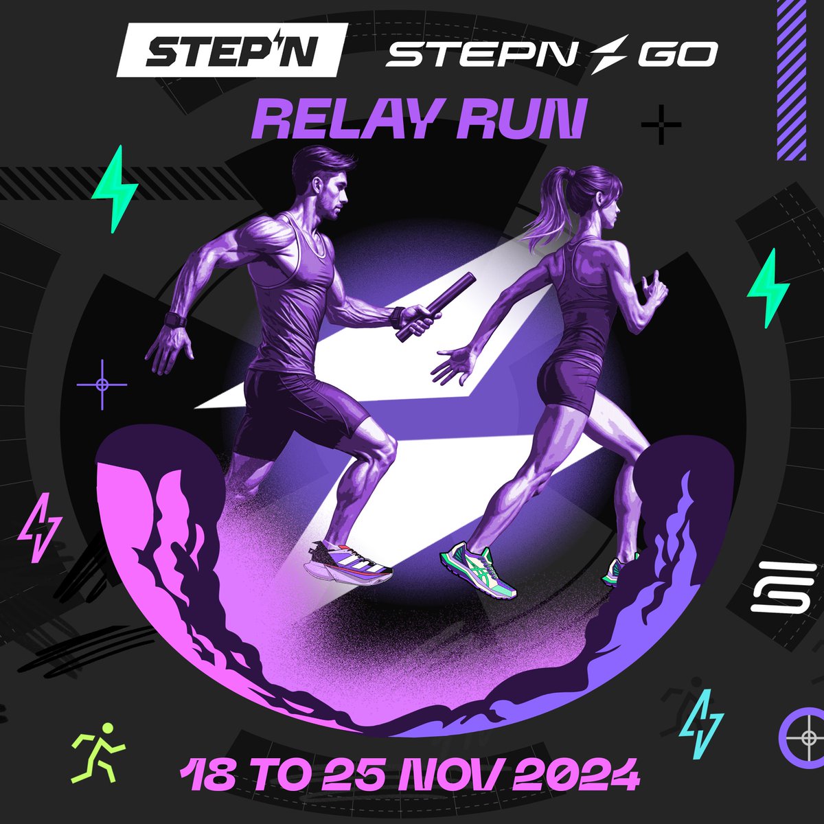 STEPN_KR's tweet image. 💚#STEPN×#STEPNGO Relay Run Event💚

- 🎁 Prize 2000GMT! (200GMT × 10 winners) 
- Date : 18 to 25 Nov2024 UTC 23:59

- Like🩷 &amp;amp; Retweet 🔃 &amp;amp; Follow @STEPN_KR
- Share your run #STEPN or #STEPNGO 
- #STEPNRelayRun 
- Tag 3 friends👭👬 : Tagged continue run

More detail 👇

#FSL