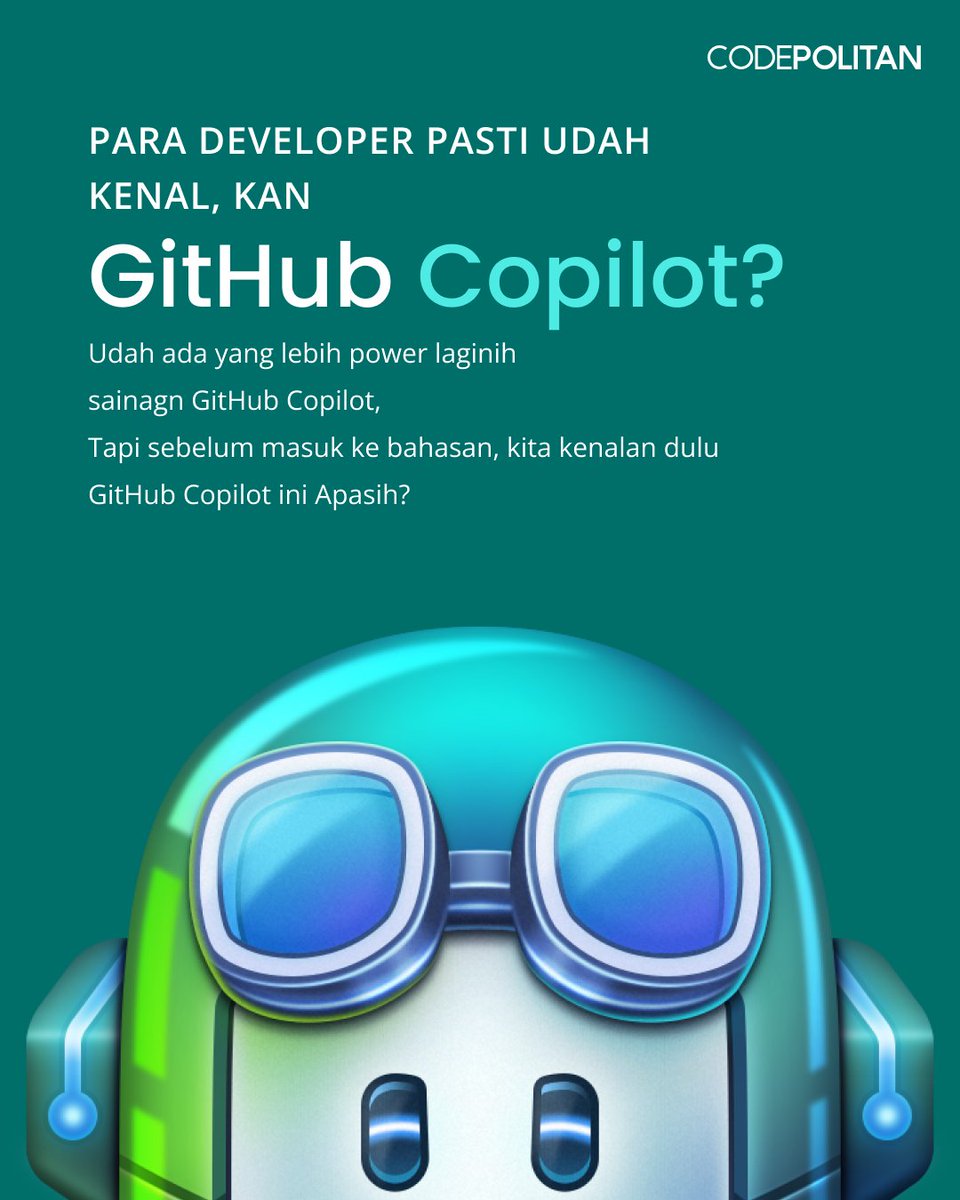 CodePolitan's tweet image. AI vs Programmer, tetep unggul programmer..
AI + Programmer, bisa lebih optimal,
Bener nggaksih? 🤔
Cek tutorial cara installnya disini 👇
codepolitan.com/blog/codeium-s… 📌
#CodePilot #Codenium #ToolsAI #ToolsProgrammer