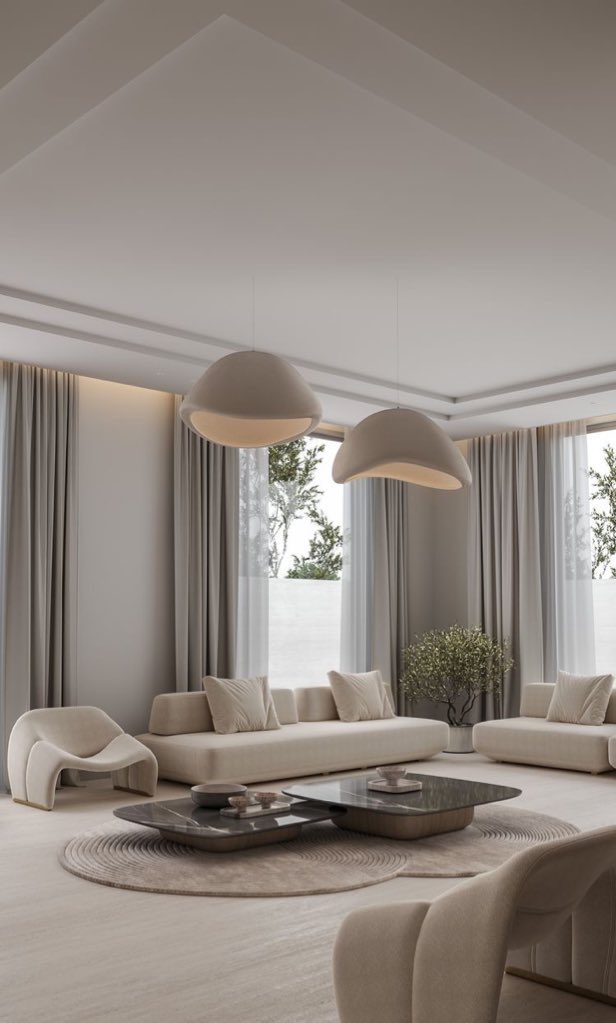 لبيت اوسع ، طبّق هالنقاط وراح تحس باتساع وانشراح✅

-رفع الأسقف..

-دهان الحوائط بألوان فاتحة..

-اختار ورق الجدران نقشات صغيرة..

-الاثاث بسيط وحجمه معتدل..

-الستائر استخدم خامة ولون واحد سادة 
وارتفاعها يبدأ من بعد الجبس..

-السجاد سادة أونقوش صغيرة لأن الكبيرة بيضيق المكان.