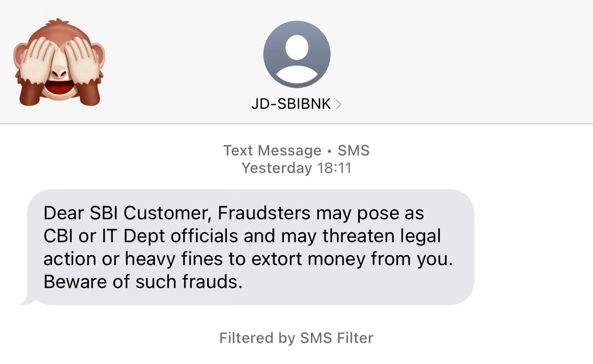 rishipatel05's tweet photo. With increased drama of this fraudsters representing CBI or Police or Customs, if a genuine officer is investing and asks questions, people will not take him seriously 🤣 https://t.co/bLAMmTIVwT