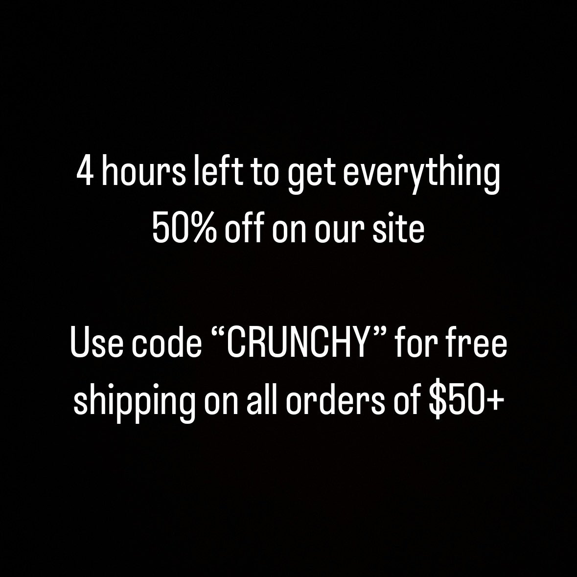 Few hours left to get 50% off everything passedoutwooks.com