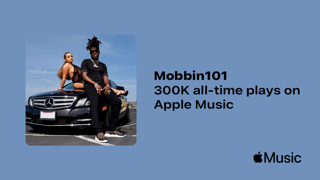 Just passed a new Milestone on <a href="/AppleMusic/">Apple Music</a>. Thanks for listening!
music.lnk.to/rgCQuD #AppleMusic #Mobbin101