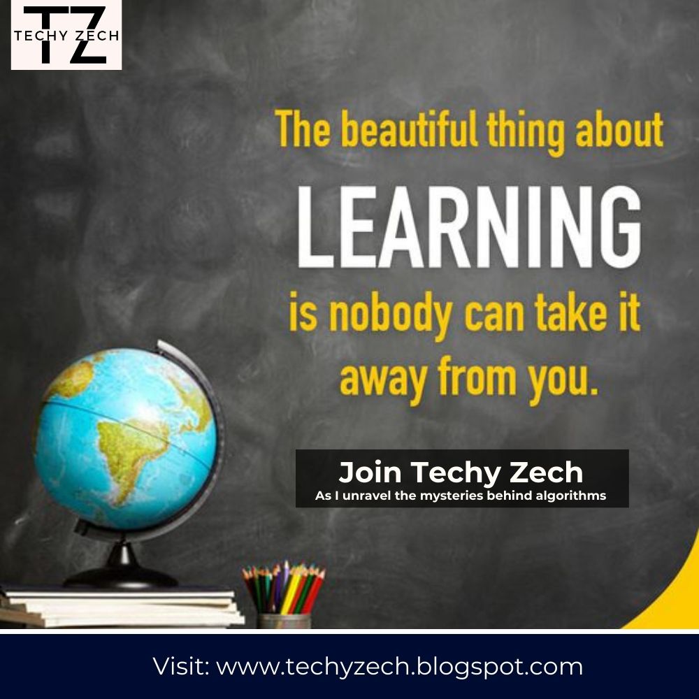 TechyZech's tweet image. &quot;Today  is your opportunity to build the tomorrow you want. Start learning with  Techy Zech and unlock your potential for a brighter future!&quot;

Visit : techyzech.blogspot.com

#TechEducation #FutureReady #TechyZech