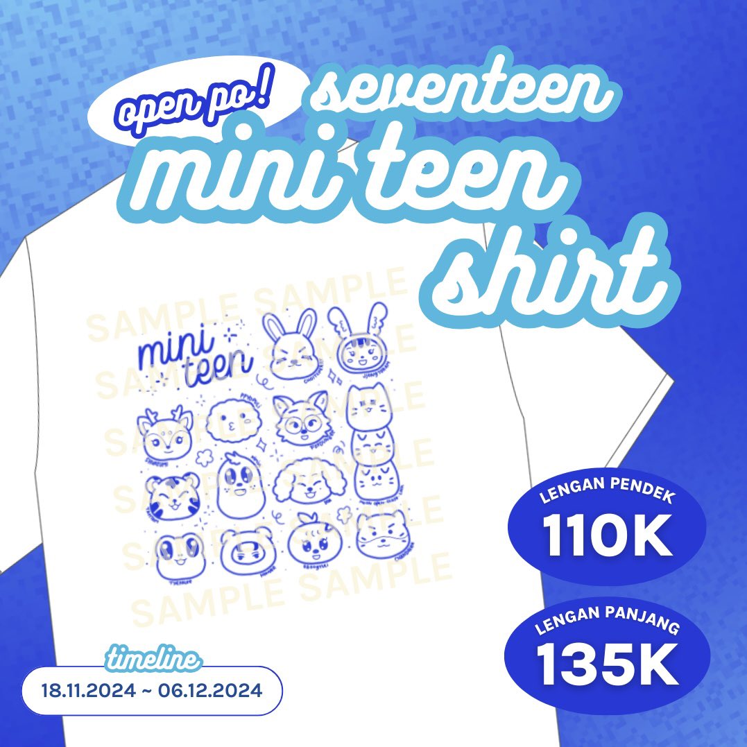 ailurofyle's tweet photo. ✦ OPEN PO SEVENTEEN MINI-TEEN SHIRT ✦
dalam rangka menuju SEVENTEEN Right Here in Jakarta 🫶

🗓️ 18.11.2024 ~ 06.12.2024

💰 Rp 110,000 &amp; Rp 135,000
📦 excl. shipping
🍊 co by oren

#seventeenmerch #seventeen #miniteen #SEVENTEEN_RIGHT_HERE_IN_JAKARTA https://t.co/sLbjlUYgLw