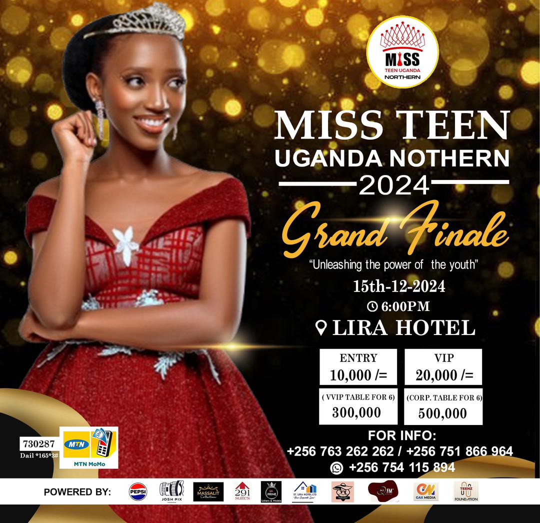 Brian__Skid's tweet photo. Join us on 15th December at St. Lira Hotel for the most anticipated event of the year - the Grand Finale of Miss Teen Uganda Northern!

Tickets:
            Standard: 10k
            VIP: 20k
            VVIP: 300k
           Corporate Table: 500k

#UnleashingThePowerOfTheYouth https://t.co/IsuGzECD9V