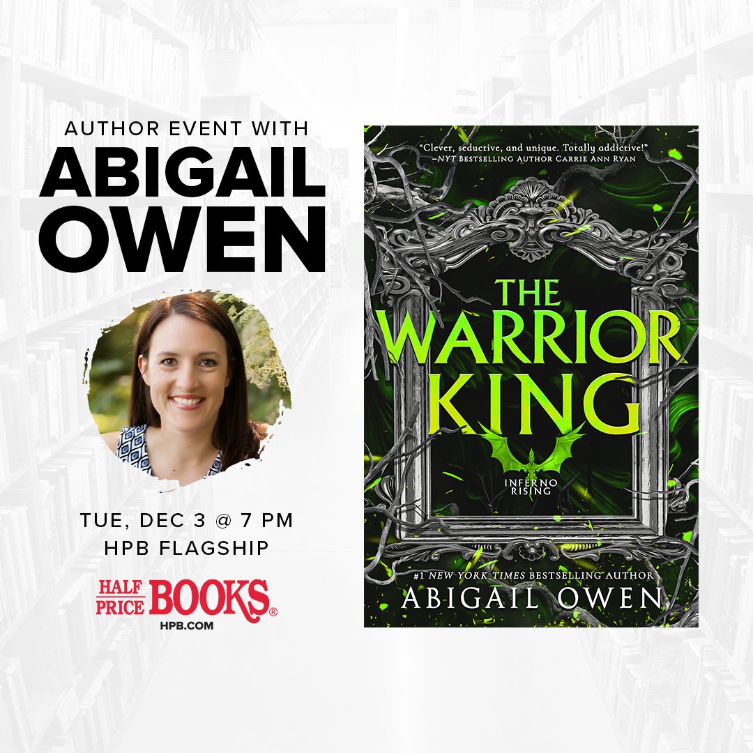 ⚔️👑 Romantasy fans, get your fix at our upcoming author event at The Dallas Flagship! Author <a href="/AOwenBooks/">Abigail Owen</a> stops by to chat about her Inferno Rising series and sign books. RSVP and we'll save you a seat. ow.ly/pQ8Y50U8Jbj