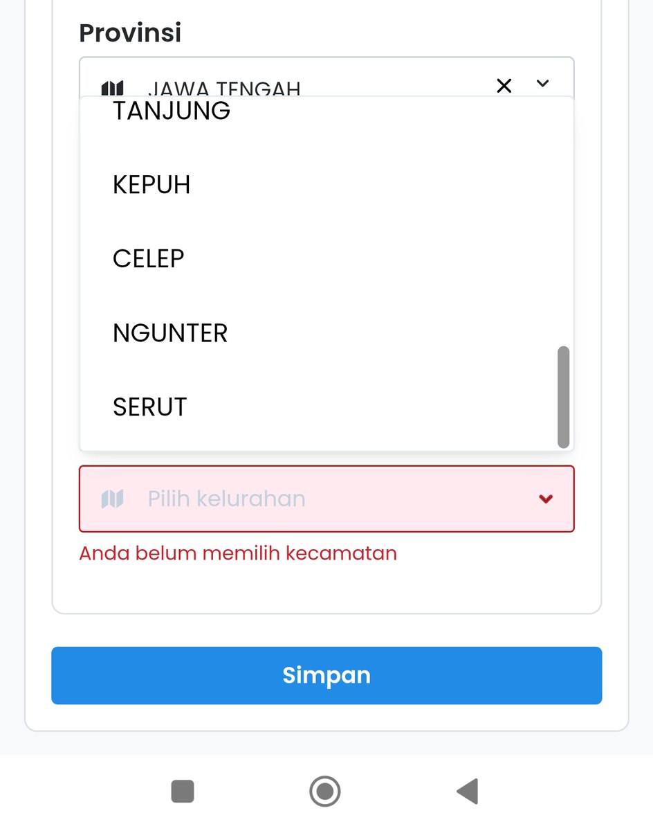 Samasamaratarat's tweet photo. @MyPertaminaID apps anda aja salah nama kelurahan. Pendaftaran sy ditolak mulu gmn sih. Kelurahan NGUNTER ITU GA ADAAAA.. https://t.co/QJaslxzVwT