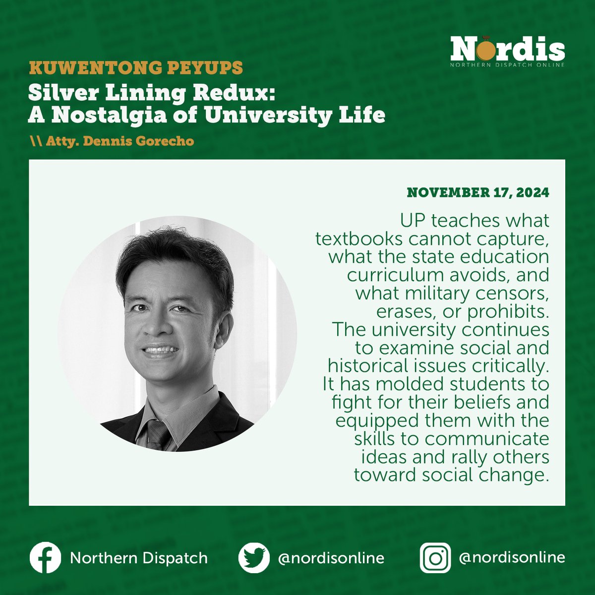 OPINION | UP continues to critically examine social and historical issues. It has molded students to fight for their beliefs and equipped them with the skills to communicate ideas and rally others toward social change. Read the article: bit.ly/4eyO3uu