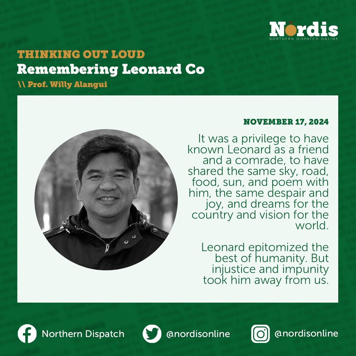 OPINION | Justice remains elusive for Leonard, Sofronio, and Julio and for Ronino and Policarpio, who were wounded in the incident. It’s been 14 years, and no one has been made accountable. Read the article: bit.ly/3AJH7wO