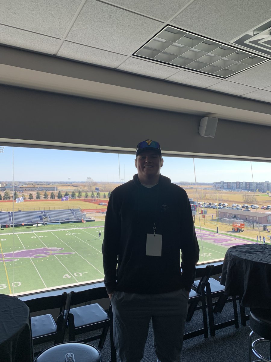 CooperVance11's tweet photo. So honored and excited to receive an offer to continue my athletic and academic journey at the University of Sioux Falls!  Had an amazing game day visit - thanks again @JimGlogowski @Coach_RSpringer @CoachLueds @USFCougarsFB 
@CSAPrepStar @brightonhighsc1 https://t.co/a9Ne4wdBBD