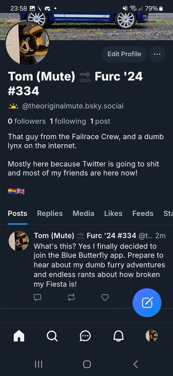 I guess i'm on the funny Blue Butterfly app now. Come follow me if you're also there! (And if you want to ofc!)