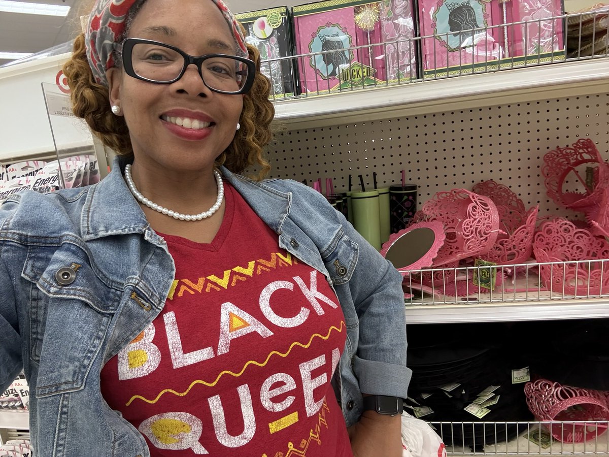 About Fri: I don’t know many students by name though many know mine. Thurs,a football player walks by me &amp; says “Ms.Worthy, we’re in the playoffs tomorrow &amp; it’s red out so wear red”so I do 😁. Then I go to Target + notice all the pink and green Wicked stuff. #IAMA🩷💚GIRL