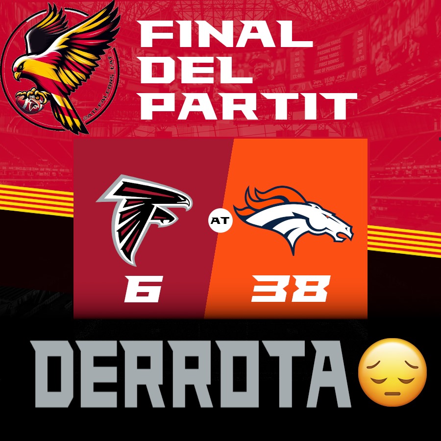 ATLFalcons_cat's tweet photo. FINAL. #BroncosCountry 38-6 #RiseUp

Humiliació absoluta, inacceptable, i la defensa en té bona part de la culpa: mals esquemes, horrendes execucions i, el que és pitjor, sense cap mena d'intensitat. La meva paciència amb el DC acaba aquí. #FireLake 🤬

#ATLvsDEN #NFLenCatalà https://t.co/zPvs2tVg5R