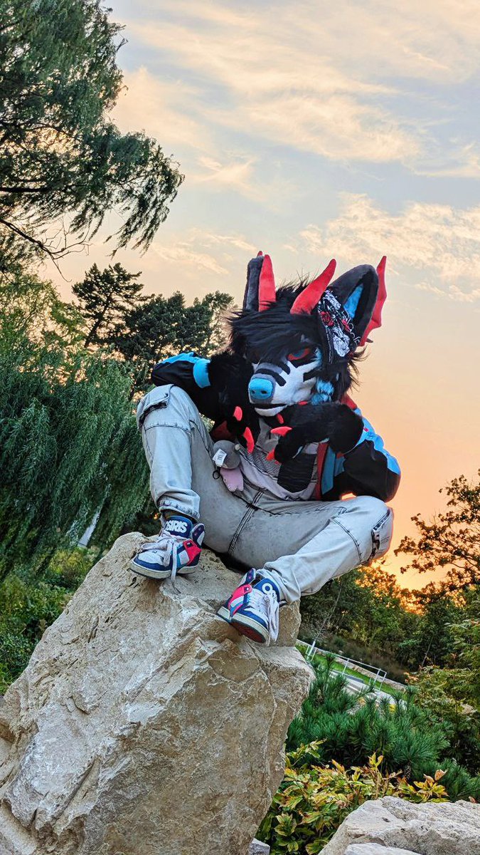 giffyangeldrago's tweet photo. I like sitting on rocks 👹
📸: renegade 
#fursuiting #mnfur #fursuiter #fursuit #furryfandom #furries #emofursuit https://t.co/7zD2P3sp04