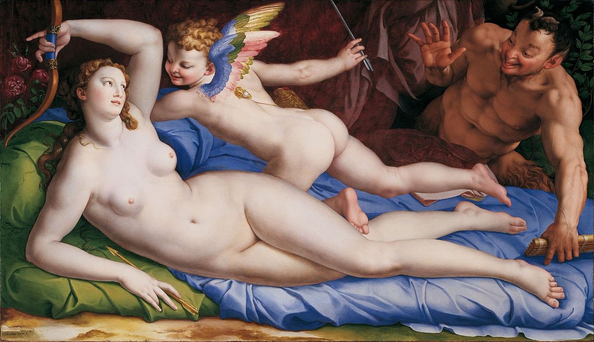Dr. Peter Paul Rubens on X: 22 More normal renaissance porn: Venus, Cupid  and Satyr, painted in 1545 by Agnolo Bronzino. t.co82tMpJHqHe  X