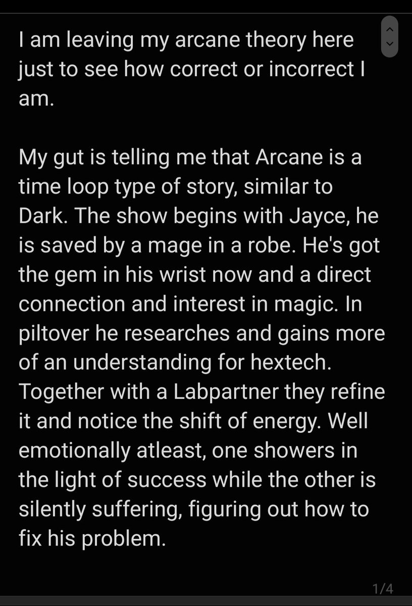 Outpyked1's tweet photo. Arcane theory, yeah my brain is either low or high functioning with this. Lets check back in on the 23rd how wrong I am with this.

#arcane #arcanetheory https://t.co/MO89zTHSWb