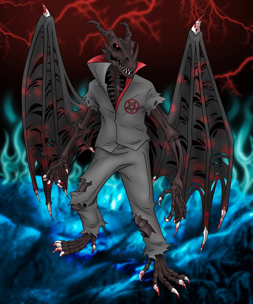 RoseeSelenaaa34's tweet photo. A demon wielding fire, ice, and lightning! 🔥❄⚡ Who dares stand against this elemental overlord?

Commission Open :3 
.
.
#DarkFantasy #DemonArt #ElementalPower #FantasyArt #FireAndIce #LightningStorm #SkeletalBeast #MythicalCreatures #SupernaturalArt #DigitalArt #DarkAesthetic https://t.co/zhReNRSXoE