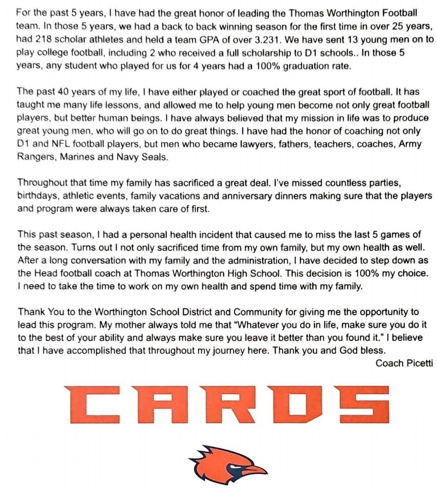 Thank you Worthington Community.