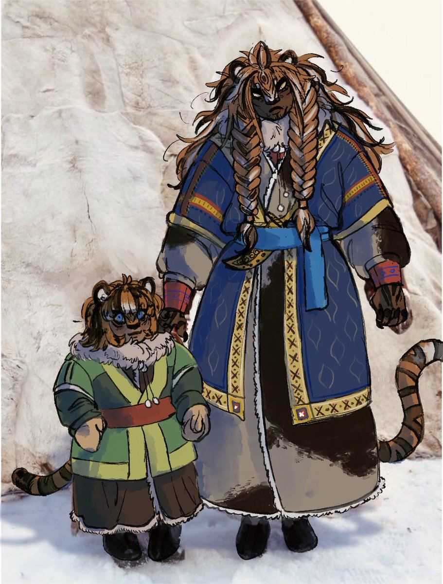 saint_hammy's tweet photo. Weretiger king and her younger sister https://t.co/EbTTGd3X1B