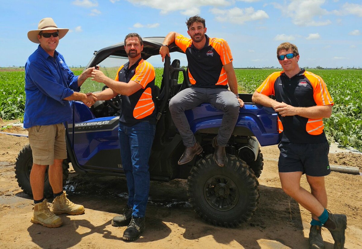 muirsco's tweet photo. Huge congrats to the Pirrone Brothers—winners of this year’s Muirs x Corteva Yamaha Wolverine buggy! Third-gen farmers Ross, Chris & Josh are passionate growers of zucchini, eggplant, cucumber & chillies.
#LongLiveFarming #GrowForward https://t.co/9FWulG0jJT
