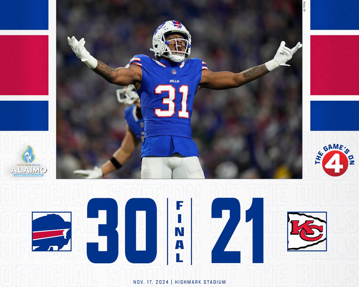 Undefeated no more. Bills win.