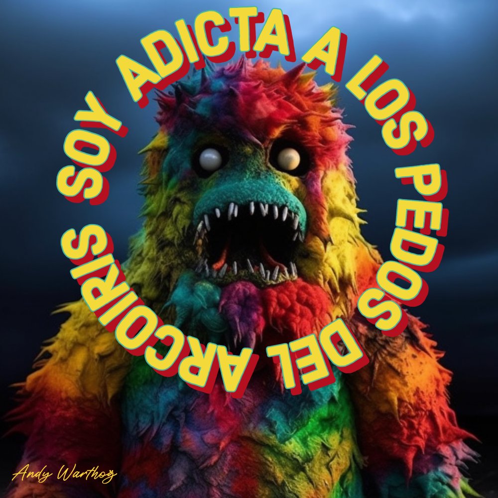 theandywarthog's tweet photo. When you're addicted to rainbow farts and unapologetically fabulous 🌈💨 This one’s for all the colorful creatures who dare to be loud, proud, and a little bit feral. #SoyAdictaALosPedosDelArcoiris #AndyWarthog #UnleashTheWeird https://t.co/TNNvvUfMBt