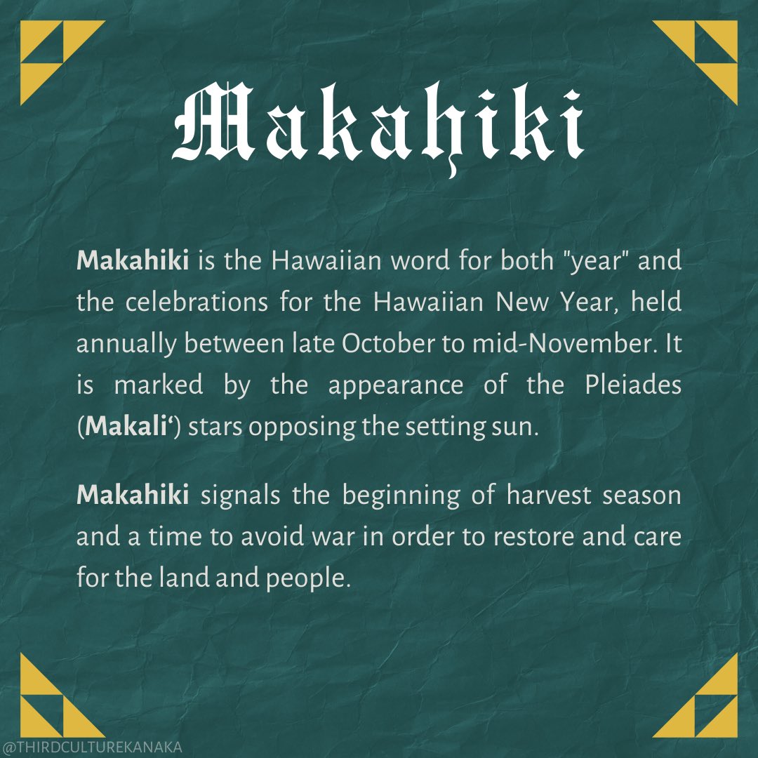 Hauʻoli Kau Makahiki!!! Happy Makahiki Season!!! This is the time for farmers to harvest their crops and for chiefs to call peace with their enemies to allow both their warriors and their lands to heal.

Rest on my new acct 🦋