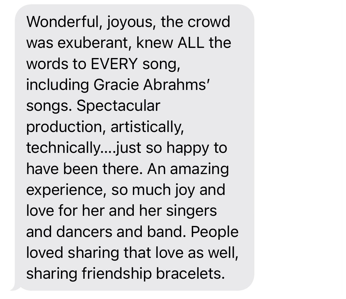 karrotkate's tweet photo. Final Update!:

He had a blast! 
He was blown away not only by the show but by the crowd as well! One of the first things he said to me after was "There was so much joy!” 

I’ve made a short 🧵 of some photos &amp; videos he took👇
#TSTheErasTour #TorontoTSTheErasTour
@taylornation13 https://t.co/qET8XkZOtJ