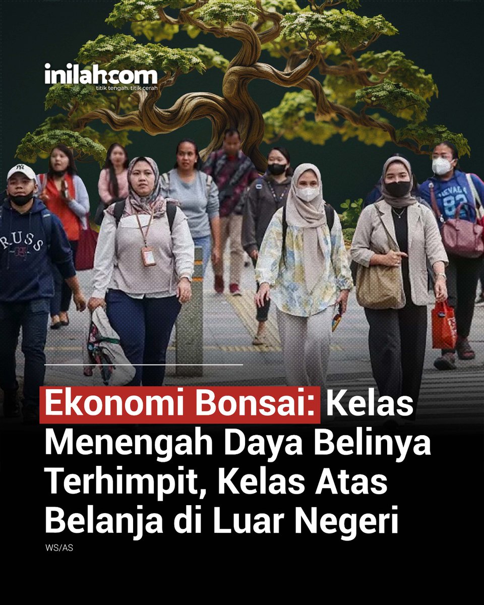 inilahdotcom's tweet photo. Ketua Apregindo (Asosiasi Pengusaha Ritel Merek Global Indonesia), Handaka Santosa, menyoroti melemahnya daya beli kelas menengah dan minimnya konsumsi kelas atas di dalam negeri. Banyak kelompok kaya yang justru lebih memilih belanja barang mewah di luar negeri.

"Kalau ini didiamkan saja dan Pak Prabowo enggak mendorong agar kenaikan konsumsi rumah tangga naik, (maka) pertumbuhan ekonomi akan makin turun. Apalagi mau mencapai 8 persen nantinya, kan perlu fondasi-fondasi ke arah itu. Jadi, apa-apa yang biasa dibeli orang-orang yang mempunyai simpanan di atas Rp5 miliar ini, jangan ditiadakan dari Indonesia," kata Handaka, Jakarta, dikutip Sabtu (16/11/2024).
