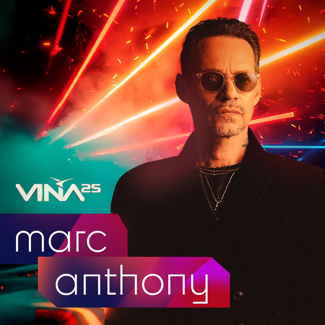 Artista confirmado para #Viña2025 @marcanthony

El rey de la salsa regresa a la Quinta Vergara para hacer historia una vez más. Con éxitos que nos han hecho bailar y emocionar por décadas, promete una noche inolvidable llena de ritmo y pasión. 💃🕺

¡Prepárate para vivir su magia