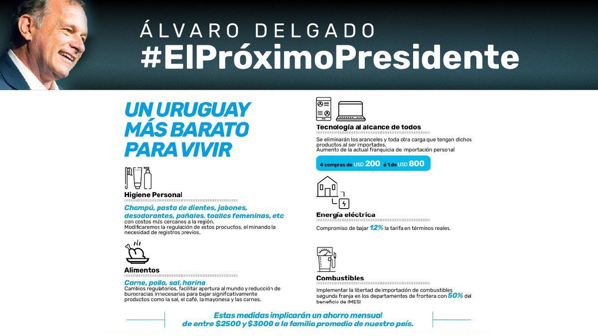 Vamos por un Uruguay más barato para vivir y para producir.  #DebateUy #ElPróximoPresidente