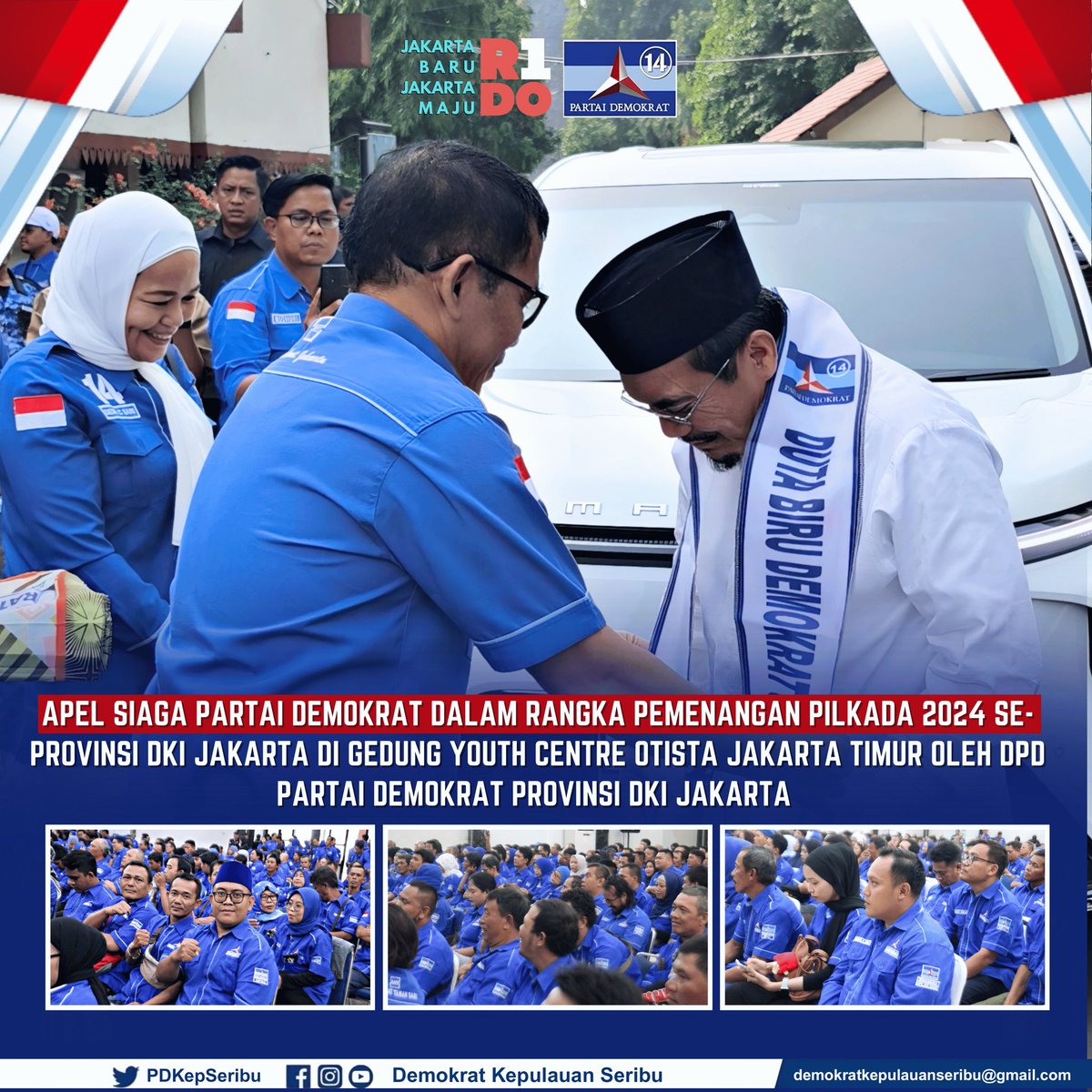 Apel Siaga Demokrat Dalam Rangka Pemenangan Pilkada 2024 Se-Provinsi DKI Jakarta Di Gedung Youth Centre Otista Jakarta Timur Oleh DPD Partai Demokrat Provinsi DKI Jakarta

#PartaiDemokrat #HNH #R1DO