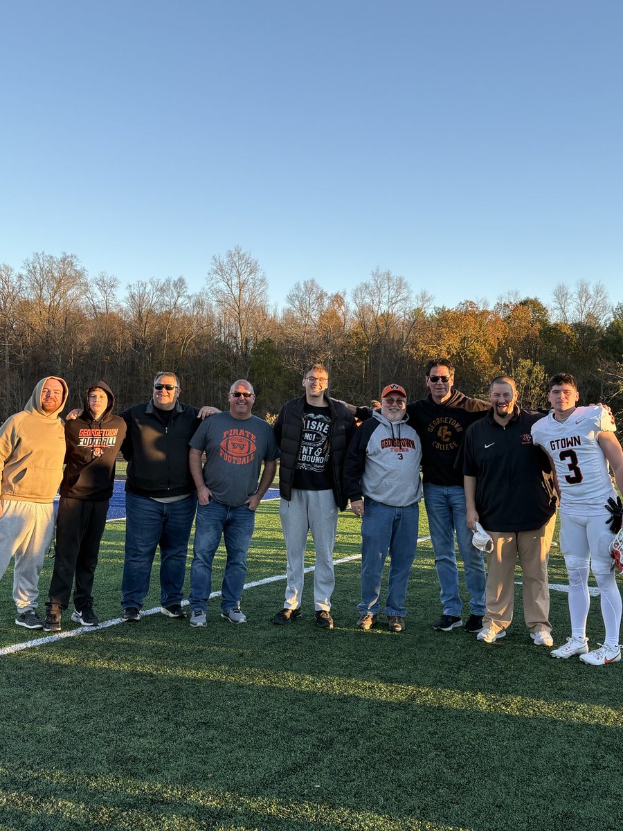 Coach O, Matthew and The Burg boys after GTown beat Lindsey Wilson College. Great victory. Conference Champs! Good luck GTown in the playoffs!