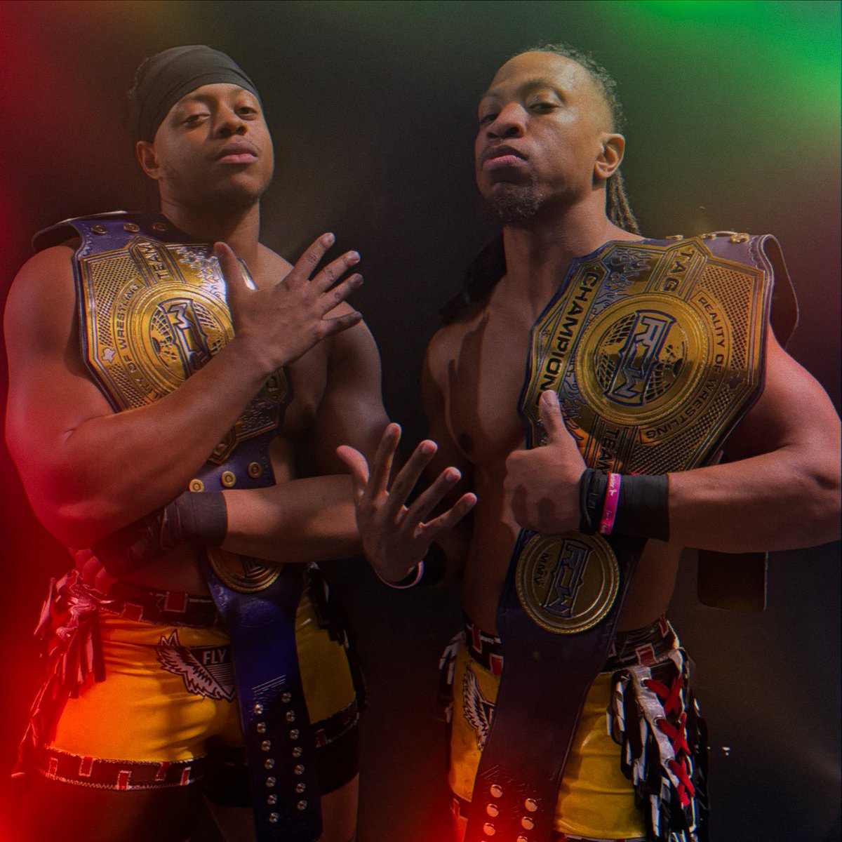 FlyBroWarrenJ's tweet photo. 5x @realityofwrestling Tag Team Champions 🪶
Record breaking history making 🪶
We can’t be touched 🪶
🖐🏾✌🏾🩸👁️⭕️🪶
#flydef #doingwhatwesupposedtodo https://t.co/fo3lAiEoaO