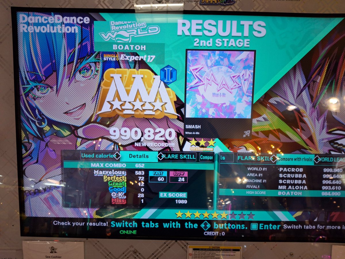 I played DDR today:

New PFCs!!
Smash ESP AAA!!!

My legs are hurting