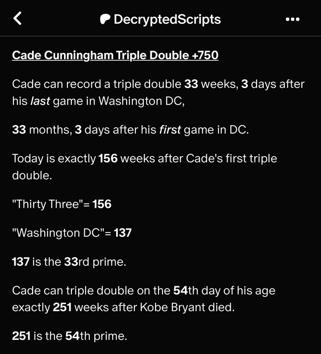 DecryptedScript's tweet image. Right on script! 📝 #HoopsWizard #DetroitBasketball #NBAbets #Gematria