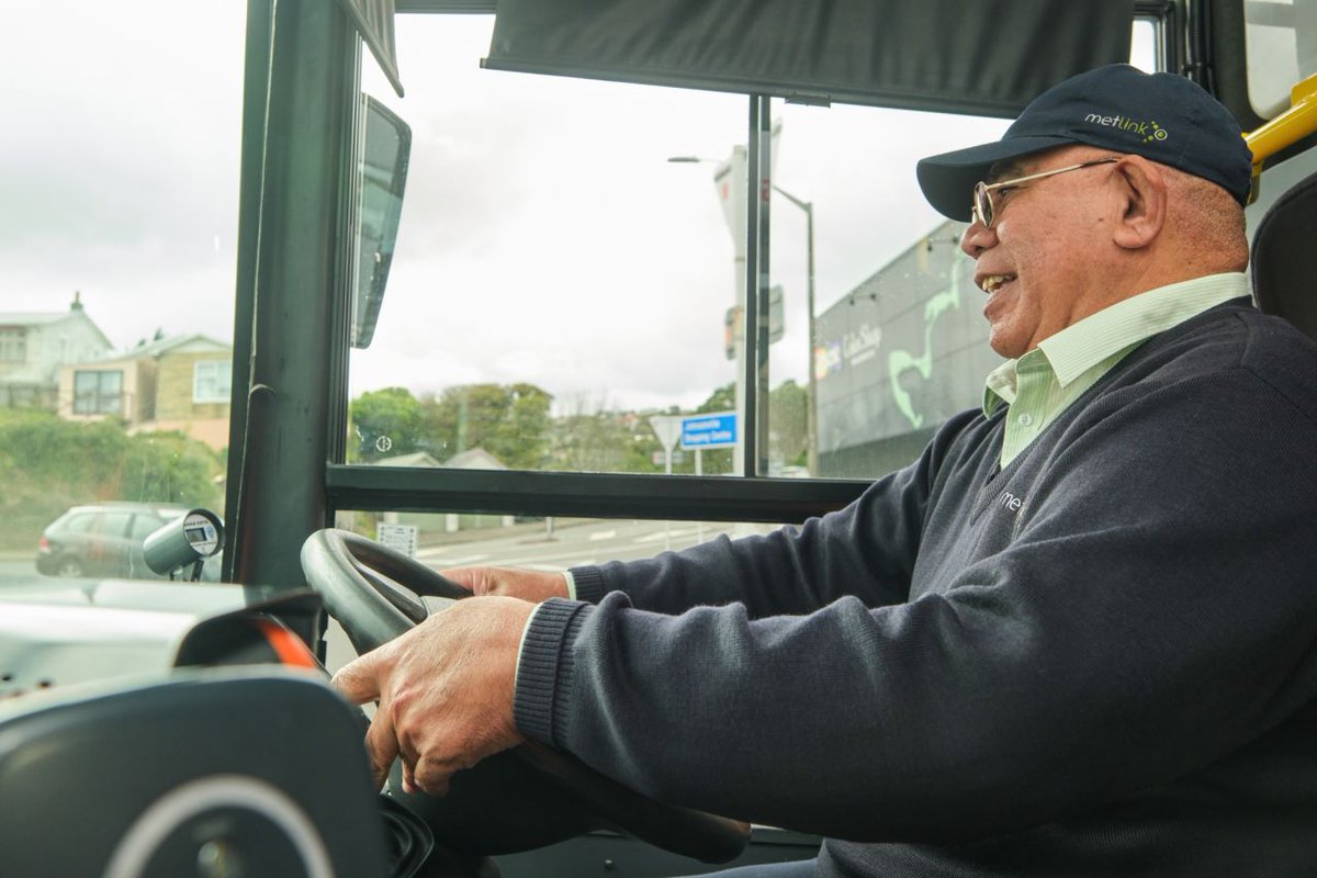 Shots of Siaosi, Journey Maker and driver for our Mana Newlands operations in Wellington, NZ, thanks to <a href="/metlinkwgtn/">Metlink</a>'s celebrations for Bus Driver Appreciation Day. Read more here: bit.ly/4ft1WM3