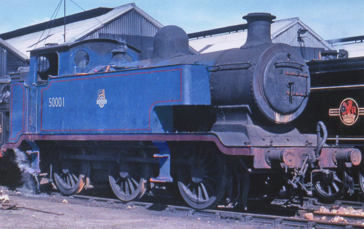 SortaScouse's tweet image. a collection of photos from the Hugh Parker collection after his visit to the North Western Region in 1963.

1. 50003 Departs Barrow with an express for Tidmouth

2. 50010 in store at Crovan's Gate Works

3. 50006 shunts at the harbour at Knapford

4. 50001 on shed at Tidmouth