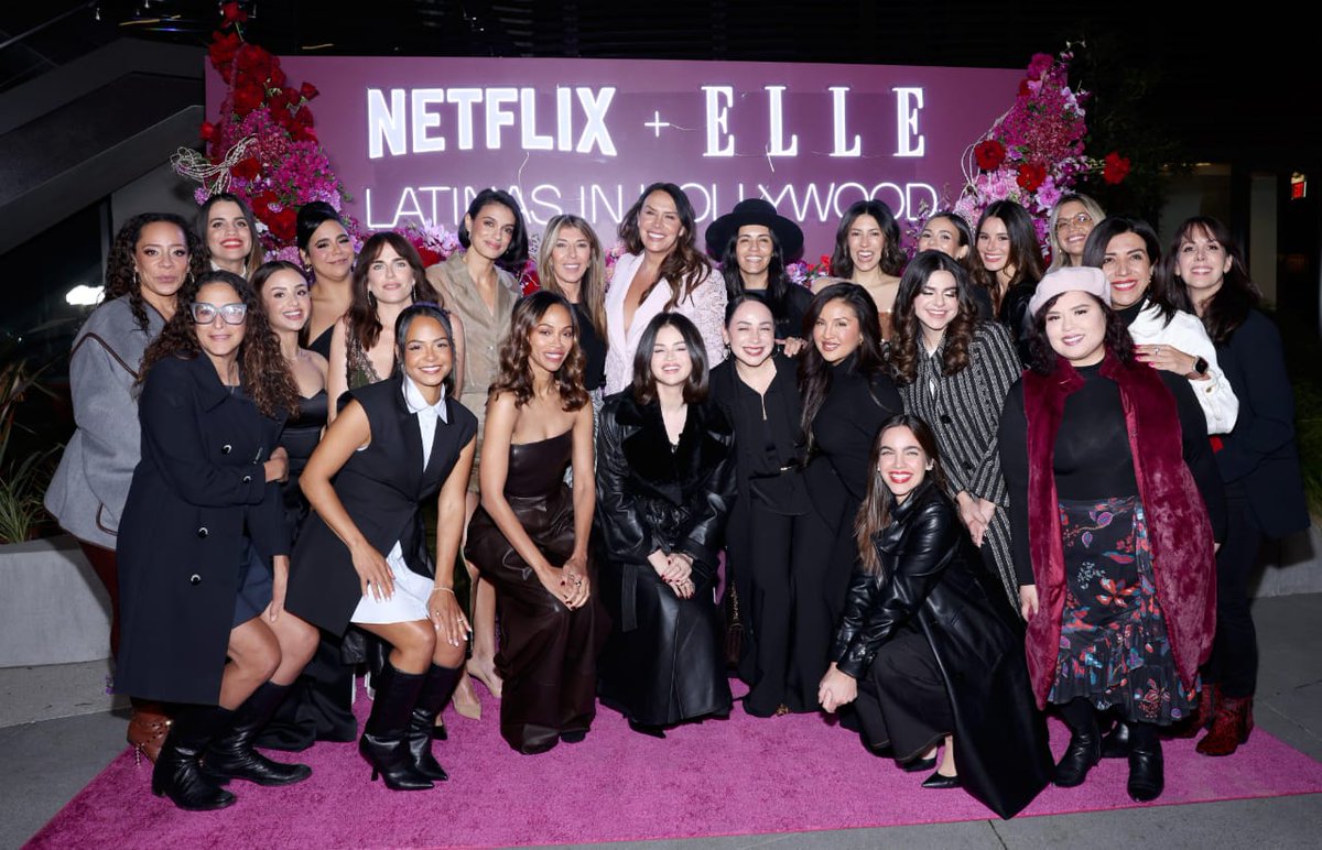 SelGPROJECT's tweet photo. Selena Gomez, Zoe Saldaña, Karla Sofia Gascon, Victoria Justice, Maria Gabriela de Faria y muchas mujeres más en el evento de ELLE x Netflix Latinas In Hollywood https://t.co/R1maubzhM0