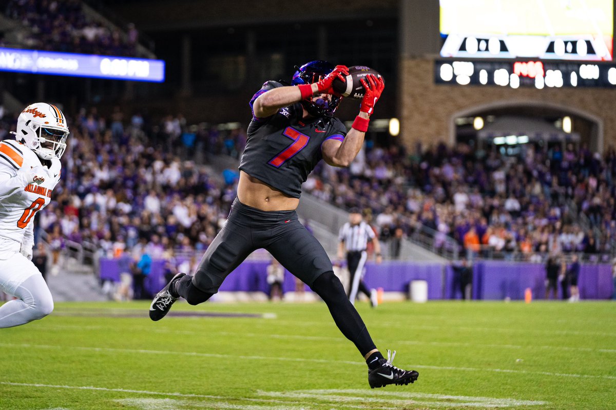 Mark Cohen (@tcucohen) on Twitter photo .<a href="/TCUFootball/">TCU Football</a> has 4 players with at least 500 yards receiving for the first time since 2015:
✅ <a href="/jackbech7/">Jack Bech</a> - 982
✅ @Sxee3x - 580
✅ <a href="/EricMcalister9/">Eric Mcalister</a> - 552
✅ <a href="/jprichardson17/">JP Richardson</a> - 523 .<a href="/TCUFootball/">TCU Football</a> has 4 players with at least 500 yards receiving for the first time since 2015:
✅ <a href="/jackbech7/">Jack Bech</a> - 982
✅ @Sxee3x - 580
✅ <a href="/EricMcalister9/">Eric Mcalister</a> - 552
✅ <a href="/jprichardson17/">JP Richardson</a> - 523