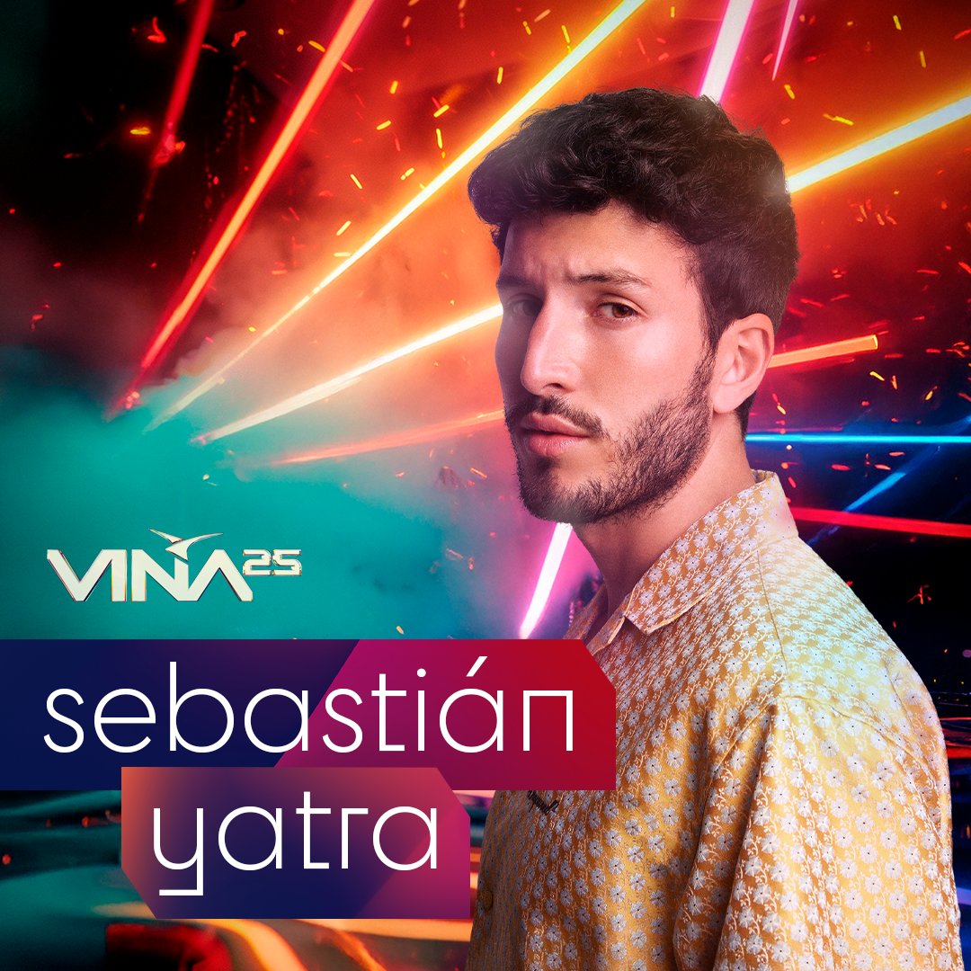 Artista confirmado para #Viña2025 @sebastianyatra

El fenómeno del pop latino que se ha ganado el corazón del mundo con éxitos que combinan romanticismo y ritmos irresistibles, llega nuevamente a la Quinta Vergara para regalarnos una noche inolvidable. Prepárate para cantar a