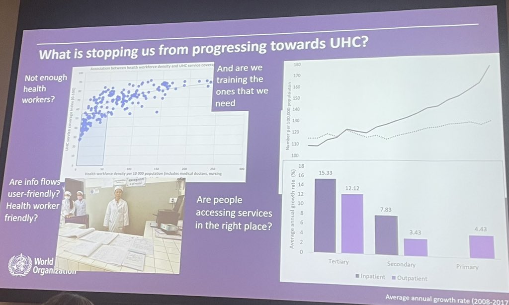 WPRO’s Lluis Vinals-Torres sharing insight that more and more people in the region are going to hospitals and we are seeing increasing sub-specialisation of the workforce: these trends are not sustainable for the future #UHC #HPSR2024