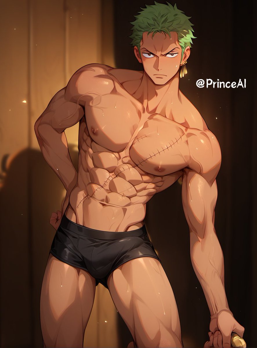 PrinceAI129167's tweet photo. Zoro 💪💚

#ONEPIECE #Zoro #roronoazoro #yaoi #bl #bara https://t.co/hwh6uzeYqA